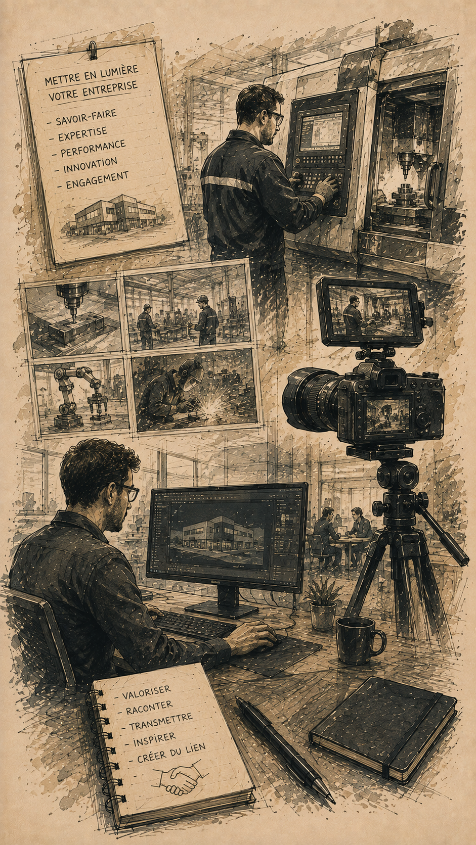Illustration du service de film d'entreprise Karvirec