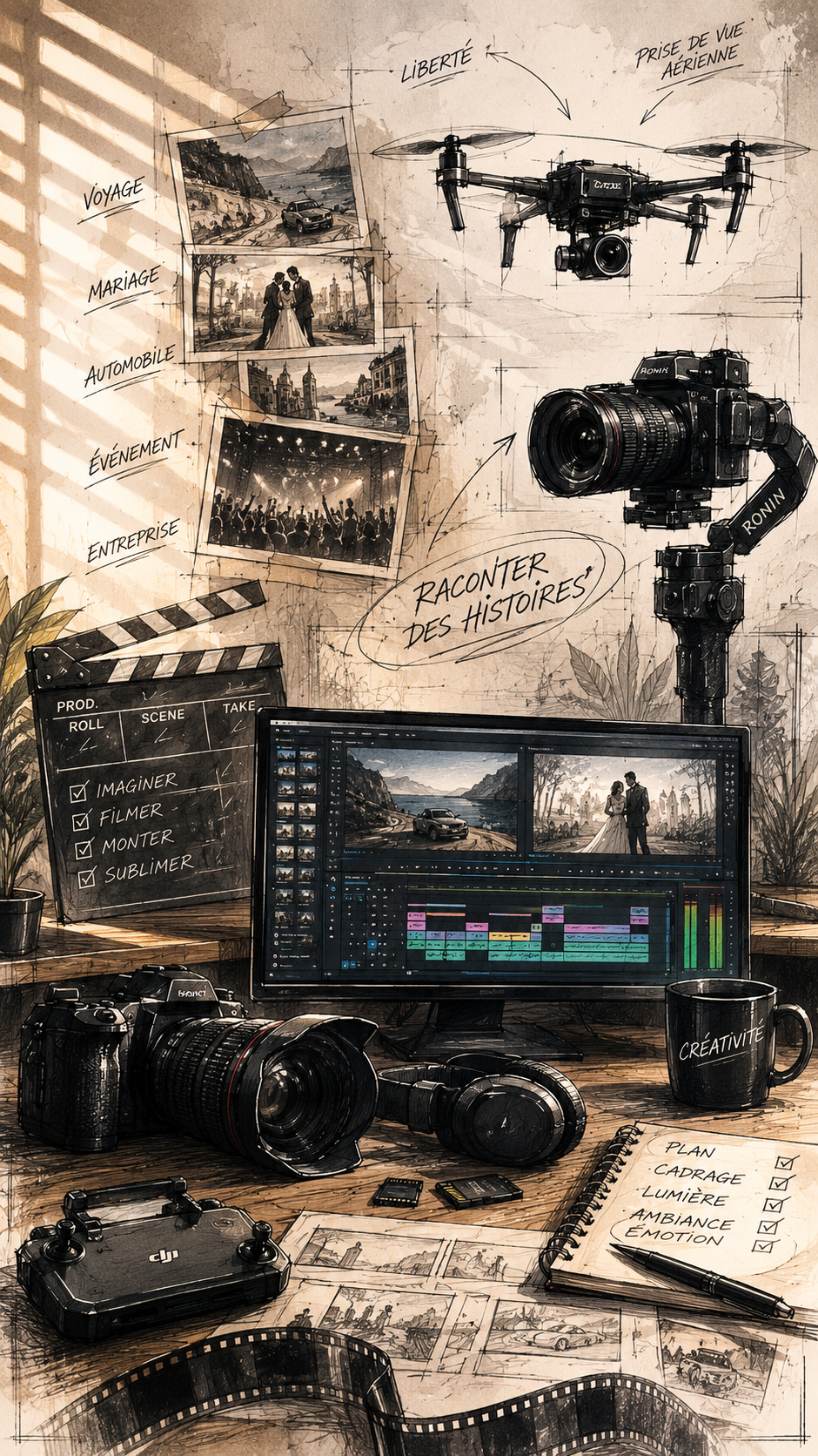 Illustration du service film et montage Karvirec